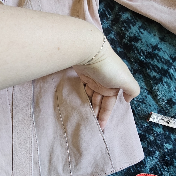 JW Leather Pink (pale Petal pink) Chic Jacket, size L - Picture 8 of 13